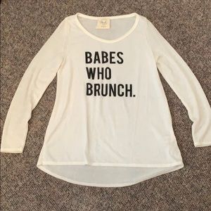 White long sleeve sweater